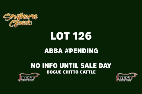 LOT 126 - INFO AVAILABLE SALE DAY