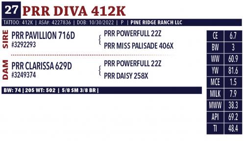 LOT 27 - PRR DIVA 412K