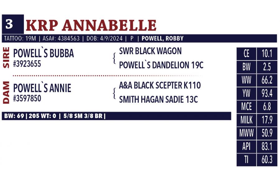 LOT 03 - KRP ANNABELLE