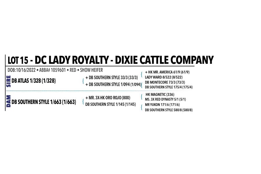 LOT 015 - DC LADY ROYALTY