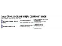 LOT 022 - CP POLLED DILLON 10/4 (P)