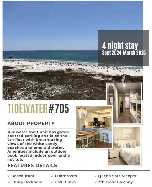 LOT 05 - 4 Night Gulf Shores Beach Stay - Tidewater #705 - Orange Beach